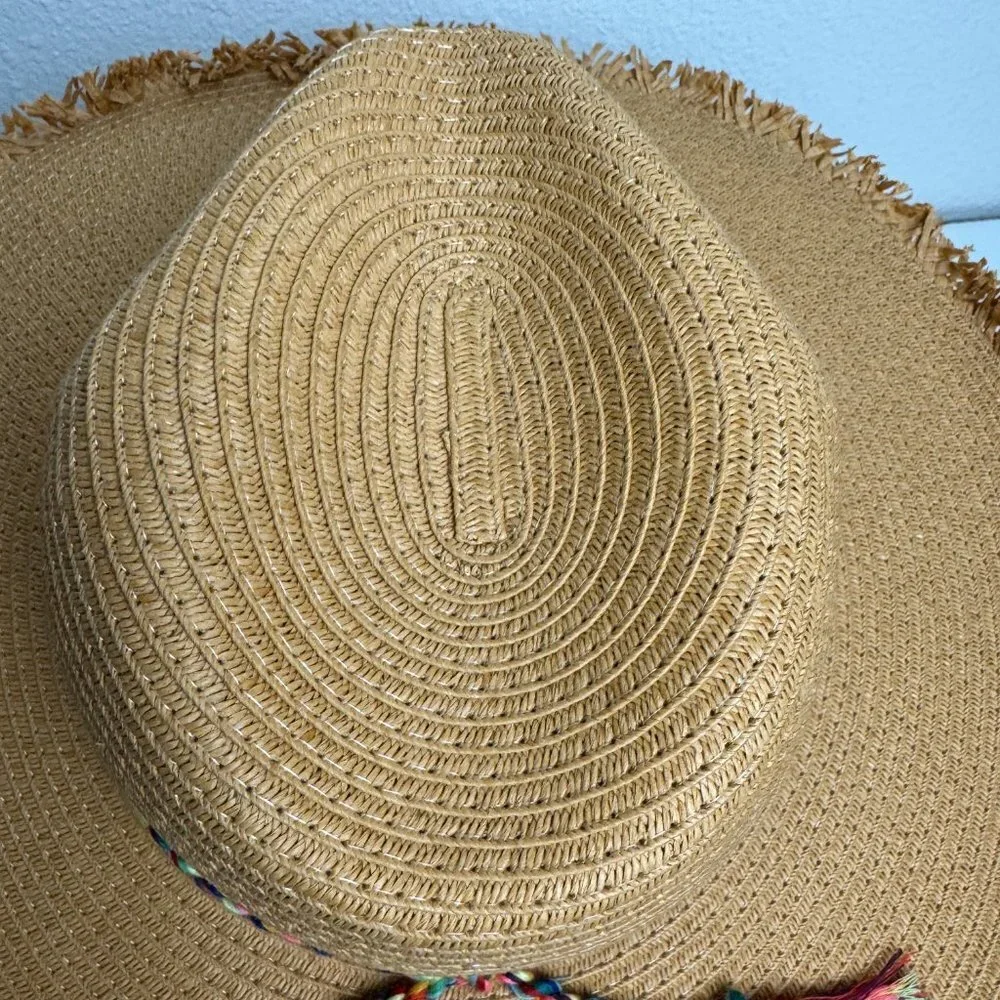 NWOT  Magid Sun Hat Floppy Fringe Wide Brim